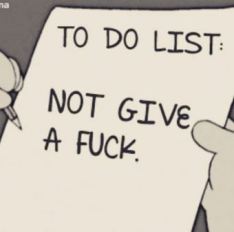 To Do List - Not Give a Fuck
